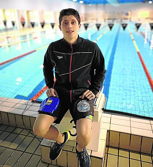El nadador cartagenero Alejandro Puebla, la semana pasada en el CAR de Sierra Nevada. 