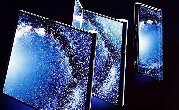 El nuevo teléfono plegable Mate X de Huawei.