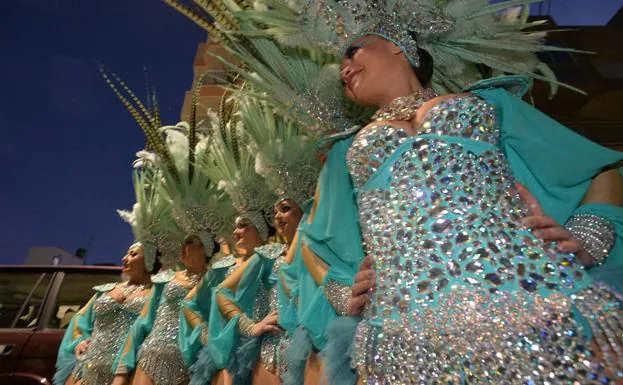 Participantes en un desfile de Carnaval de Águilas, el año pasado. 