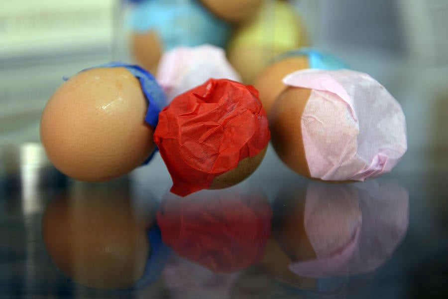 Cascarones comestibles que ofrece el restaurante Garum.