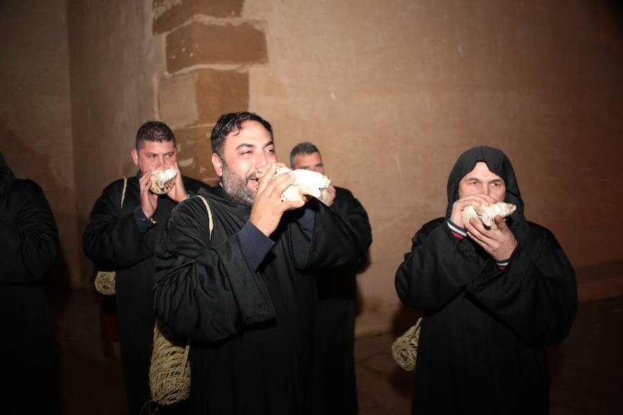 Cristina Moreno encarnó a la bestia de las fiestas del Carnaval con un traje que simulaba una abeja y acompañada por un séquito de setenta apicultores