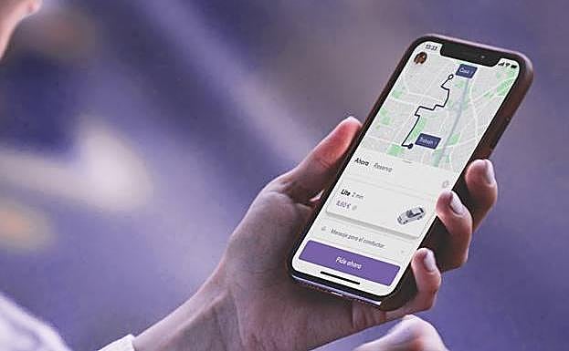 Aplicación de Cabify. 
