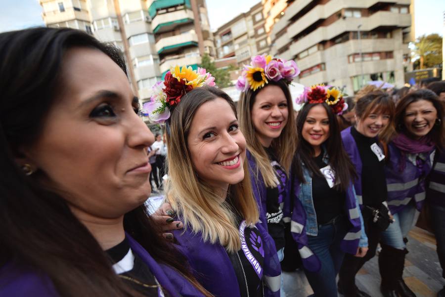 La gran marcha por en el Día Internacional de la Mujer arranca en el centro de Murcia con el recuerdo de la jornada histórica vivida hace ahora un año
