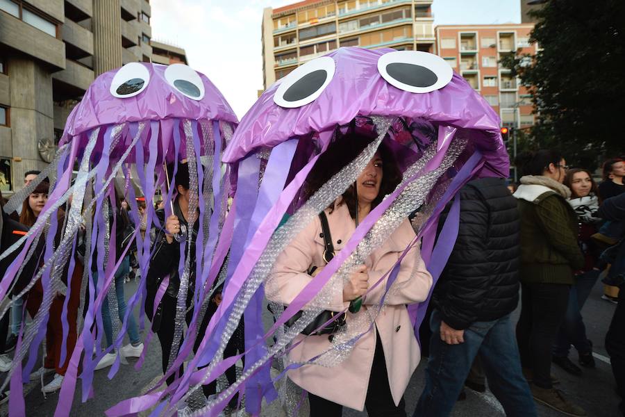 La gran marcha por en el Día Internacional de la Mujer arranca en el centro de Murcia con el recuerdo de la jornada histórica vivida hace ahora un año