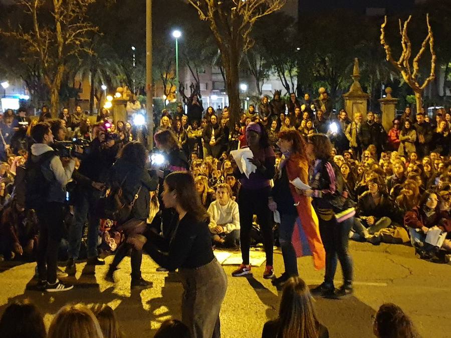 La gran marcha por en el Día Internacional de la Mujer arranca en el centro de Murcia con el recuerdo de la jornada histórica vivida hace ahora un año