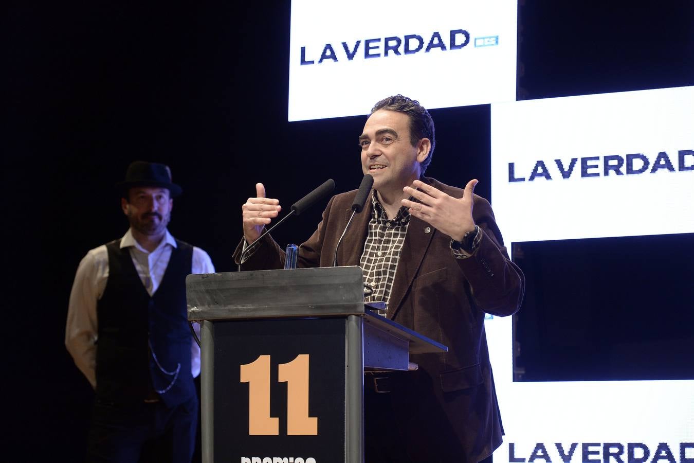 Los Premios Web de laverdad.es cerraron este jueves por la noche su XI edición en un acto en el Auditorio Víctor Villegas de Murcia conducido por el actor y humorista Alex O'Dogherty