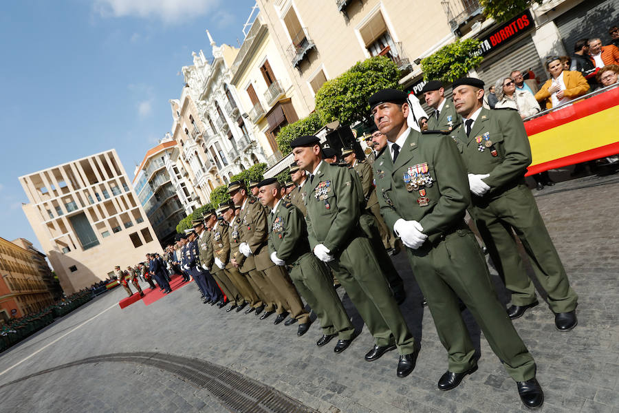 El acto estuvo presidido por el teniente general Jefe de la Fuerza Terrestre del Ejército de Tierra, Juan Gómez de Salazar Mínguez, actuando como Madrina la directora de la Orquesta Sinfónica de la Región de Murcia, Virginia Martínez Fernández