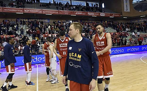 Brad Oleson tras el último partido ante el Kirolbet Baskonia.