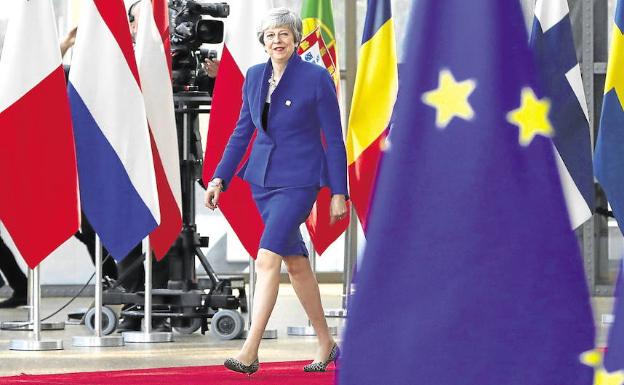 La primera ministra británica, Theresa May, en Bruselas durante la última cumbre de la UE. 