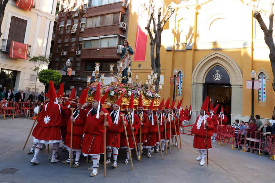 El cortejo devuelve a las calles más nazarenas de Murcia la devoción por el rigor y las tradiciones huertanas