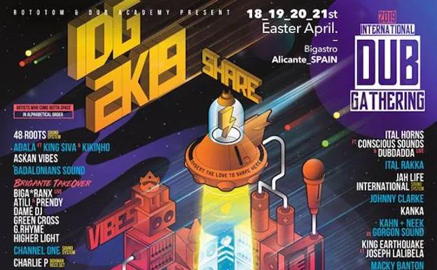 Cartel oficial del festival internacional Dub Gathering.