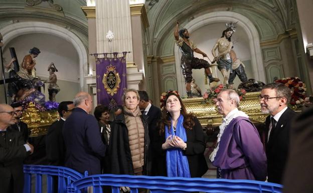 La Infanta Elena, este viernes, en la Iglesia privativa de Jesús.