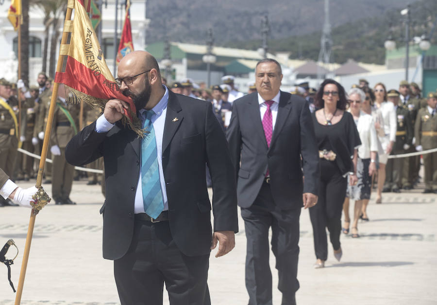 El acto, que comenzó a las 12 horas, rindió honores a la bandera de España y al general jefe del Mando de Artillería Antiaérea del Ejercito de Tierra, Íñigo Pareja Rodríguez