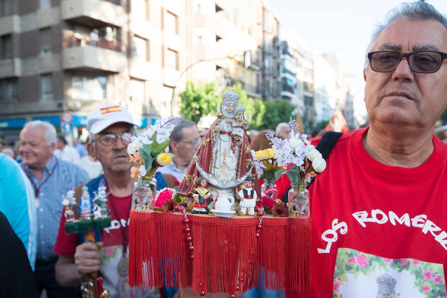 La vuelta de la patrona de Murcia se pospuso una semana para que estuviera presente en el acto celebrado el pasado sábado