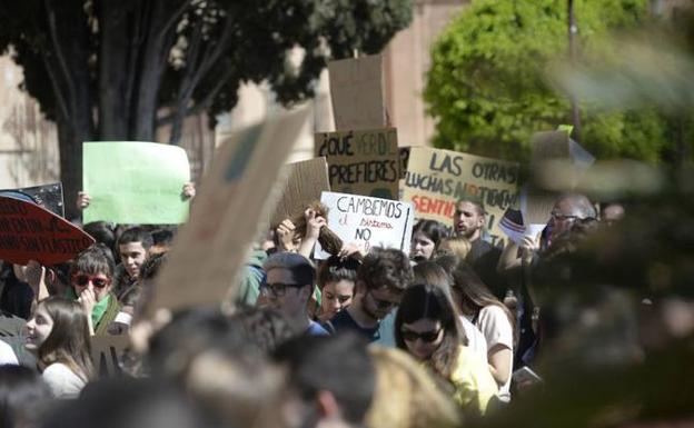 Imagen de archivo de la manifestación en Murcia del pasado 15 de marzo. 