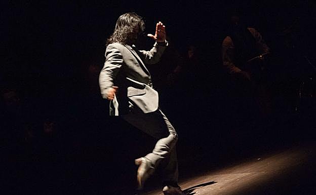 Farruquito, durante una actuación anterior en el Teatro Romea. 