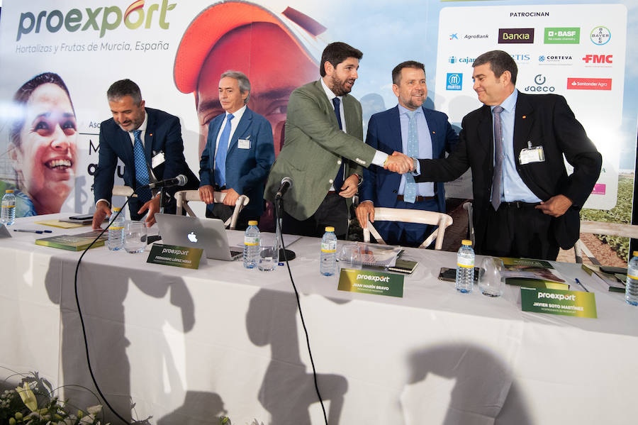 López Miras anuncia durante la clausura de la asamblea general de Proexport la convocatoria de ayudas por valor de 1,6 millones para la modernización de regadíos