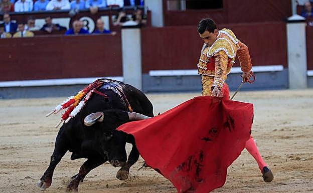 El torero lorquino Paco Ureña, el sábado, toreando en Las Ventas.