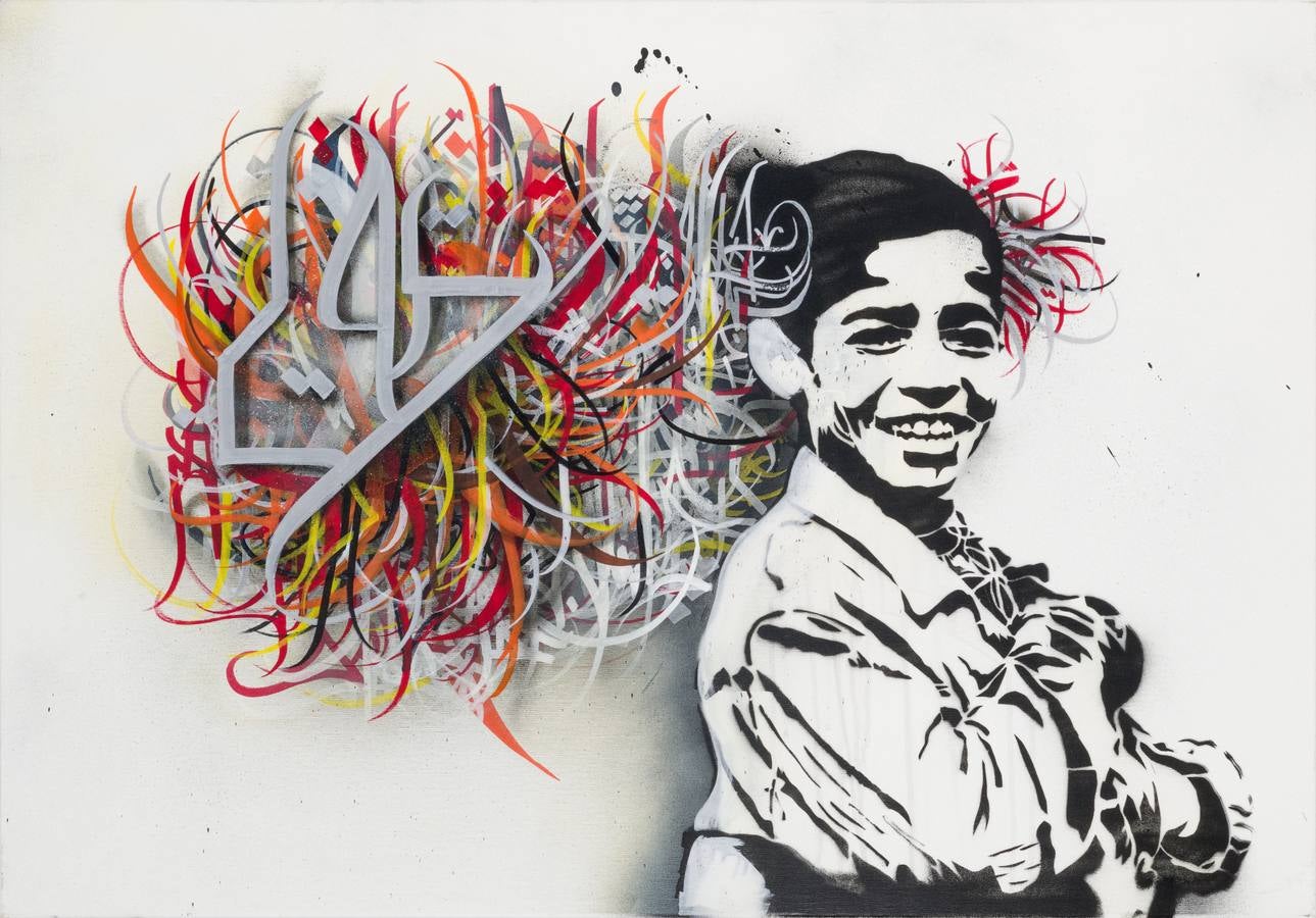 ‘Sans Titre’. A1One. (Teherán, 1981). Aerosol sobre lienzo. 81x116 cm.