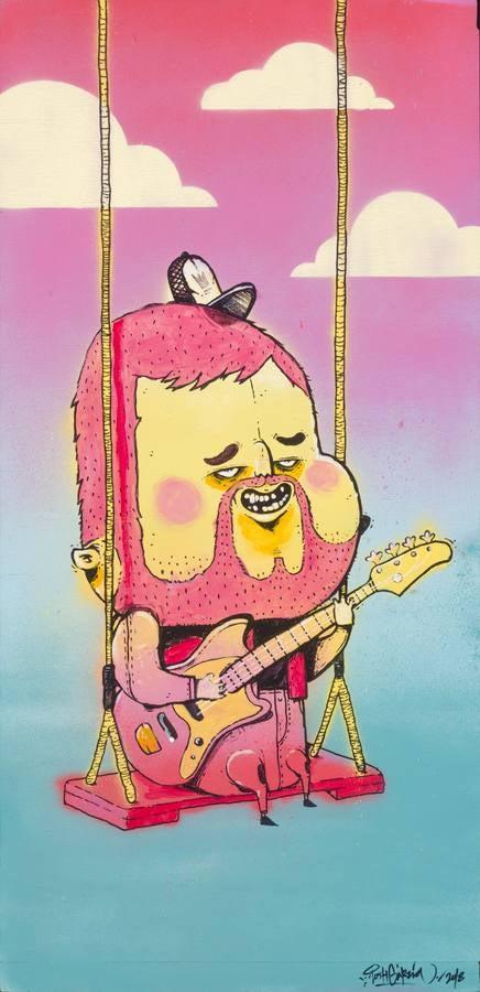 ‘Sky’s the limits’. Josh Garzia (Murcia, 1979). Acrílico sobretabla. 103,5 x 50 cm.