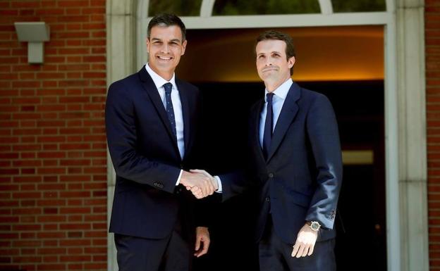 Pedro Sánchez y Pablo Casado, en una imagen de archivo. 