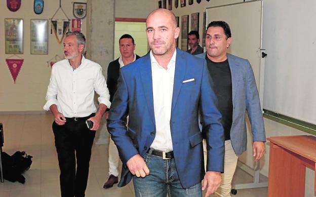 Pandiani, el pasado día 10, tras ser presentado como entrenador del Lorca FC. 
