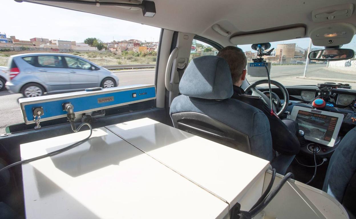 Un radar de la Policía Local de Cartagena, en una foto de archivo.