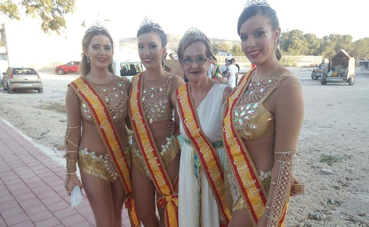 Las reinas de las fiestas de Albudeite.