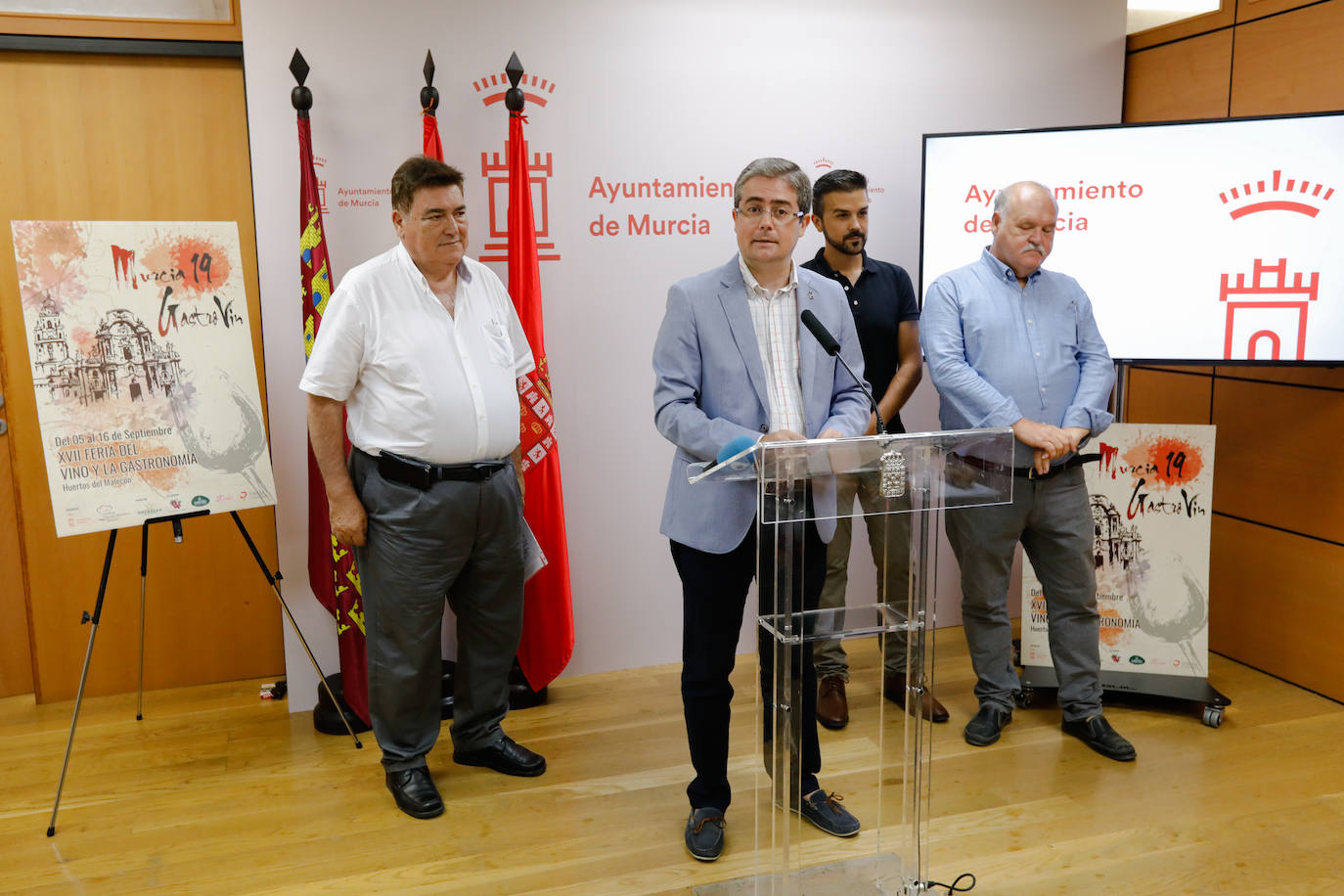 Presentación de la Feria del Vino y la Gastronomía de Murcia 2019, este jueves.