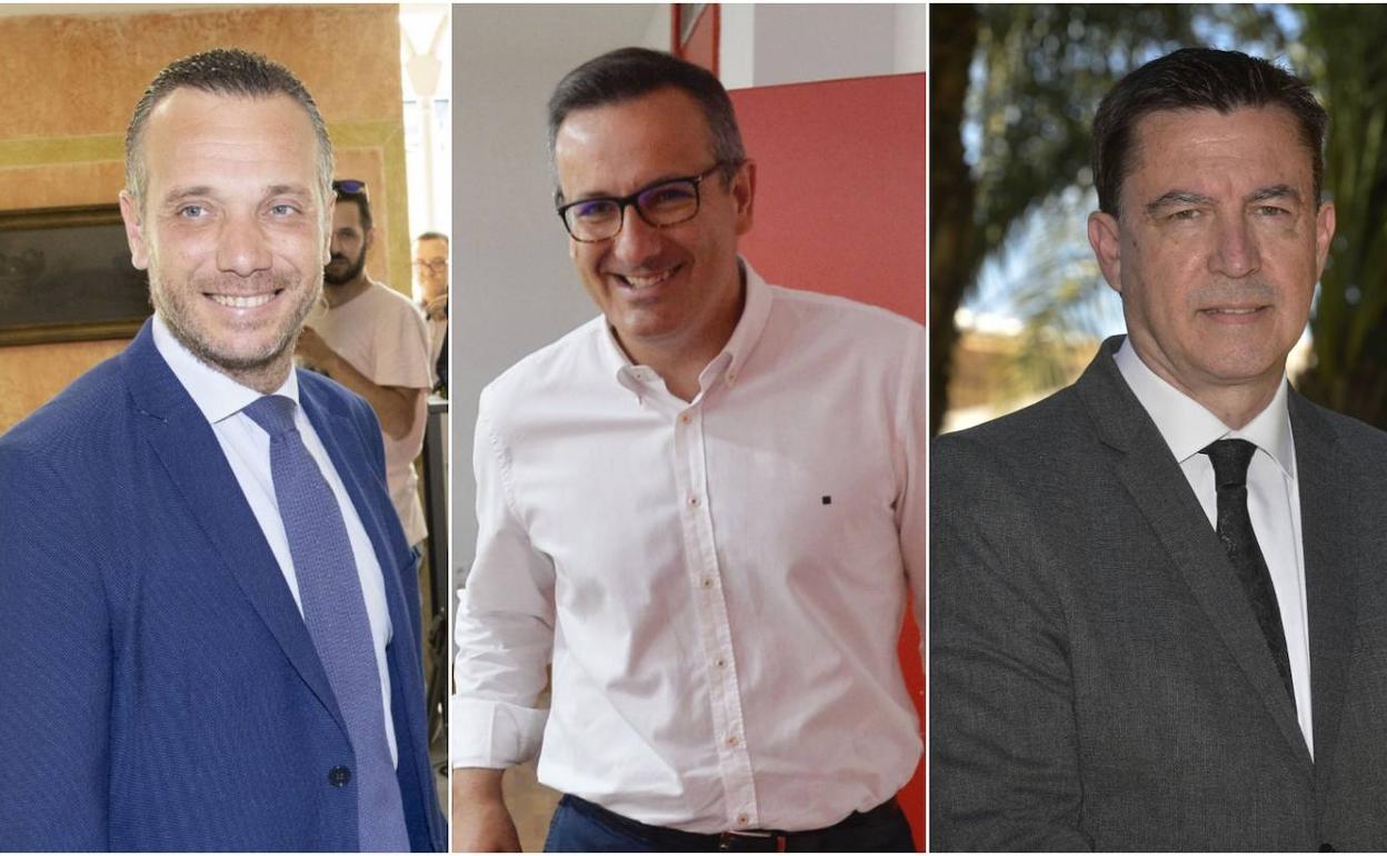 Joaquín Segado, Diego Conesa y Juan José Molina.