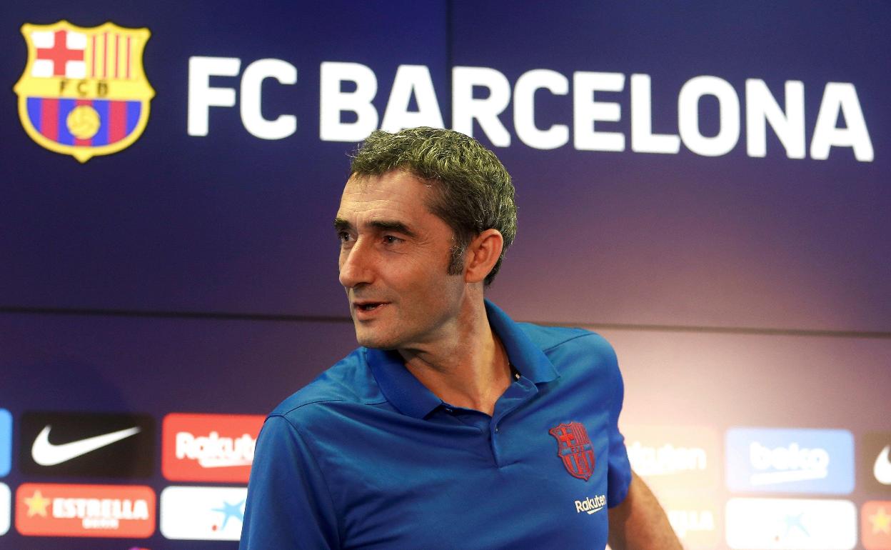 Ernesto valverde, entrenador del Barcelona. 