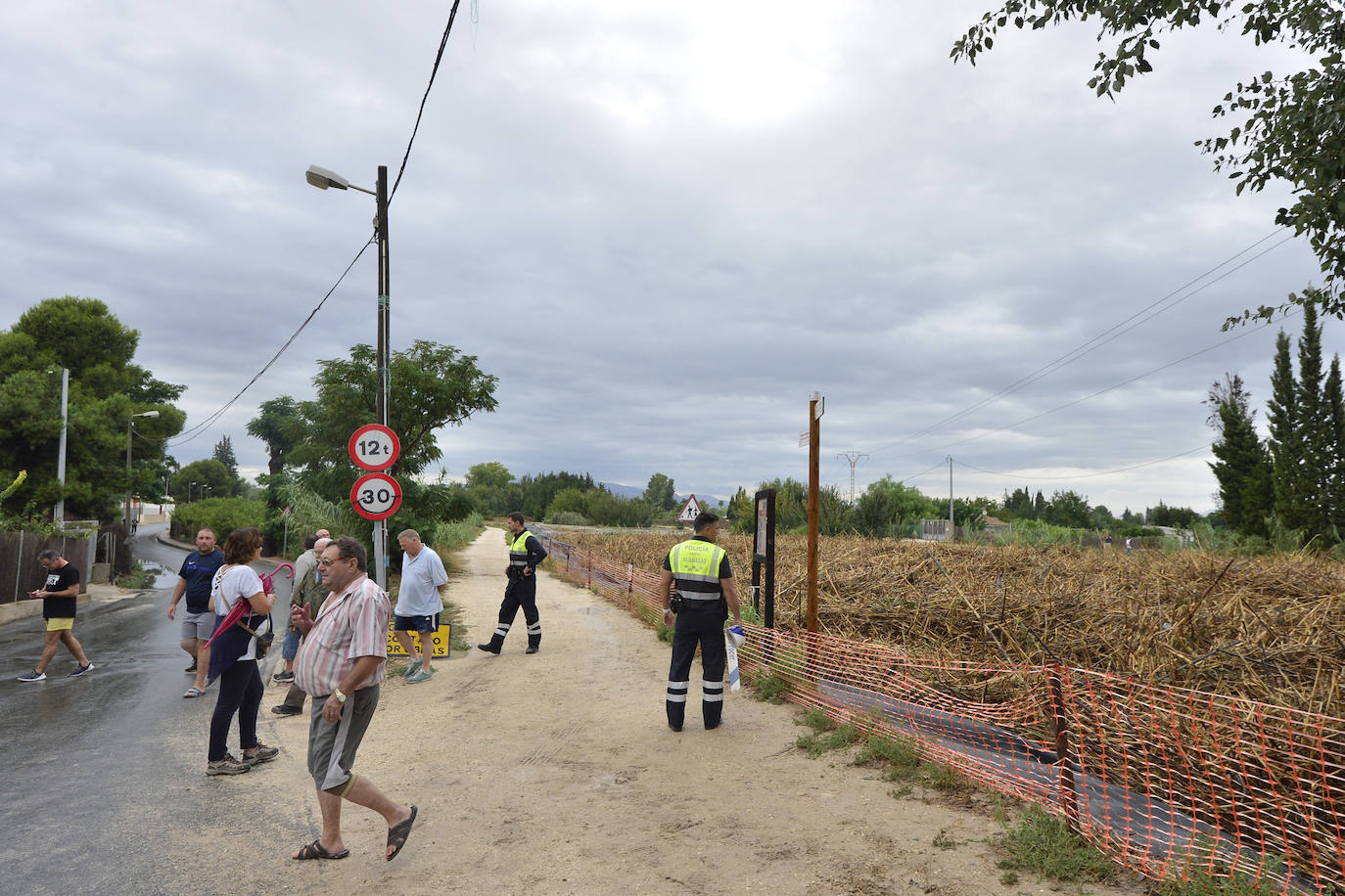 Ocho vías permanecen cortadas en pedanías de Lobosillo, Avileses, Cabezo de Torres y Torreagüera y en los barrios de Espinardo y Churra