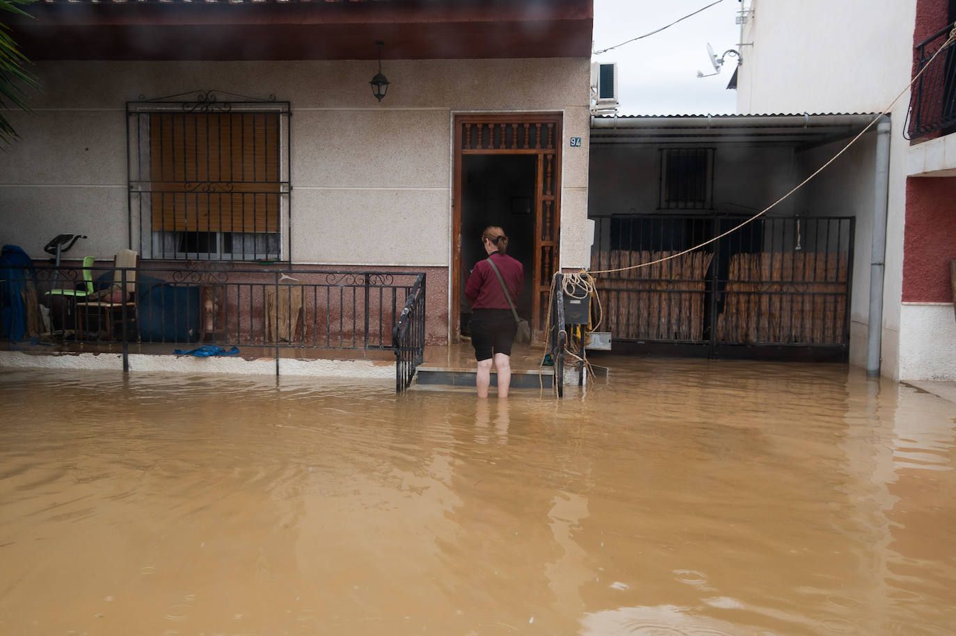 Recorrido por las localidades de Alquerías, Beniel y Llano de Brujas, donde el temporal causó cuantiosos destrozos