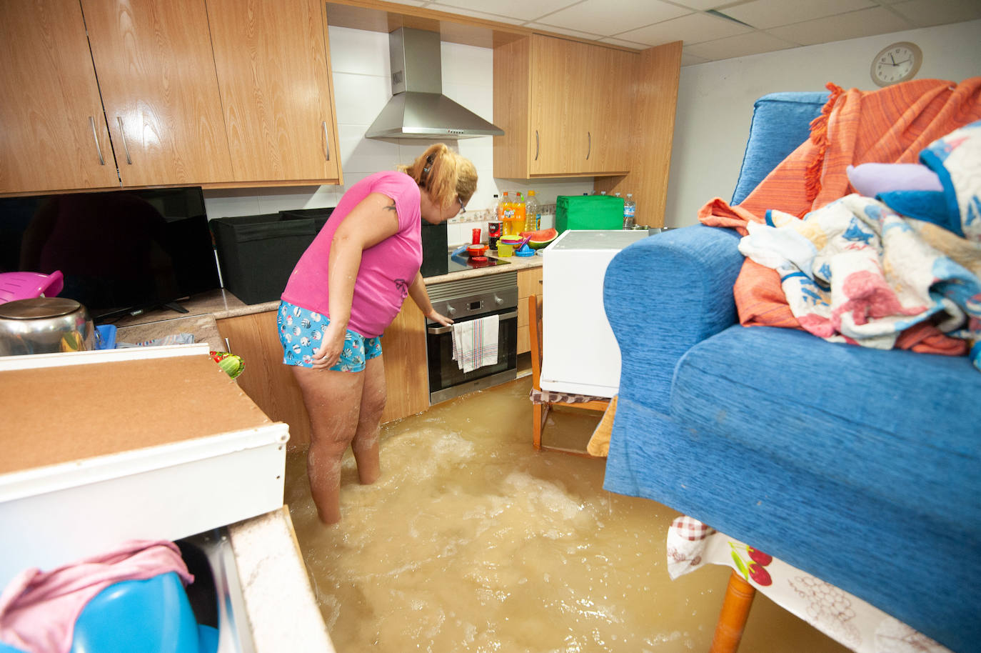 Recorrido por las localidades de Alquerías, Beniel y Llano de Brujas, donde el temporal causó cuantiosos destrozos