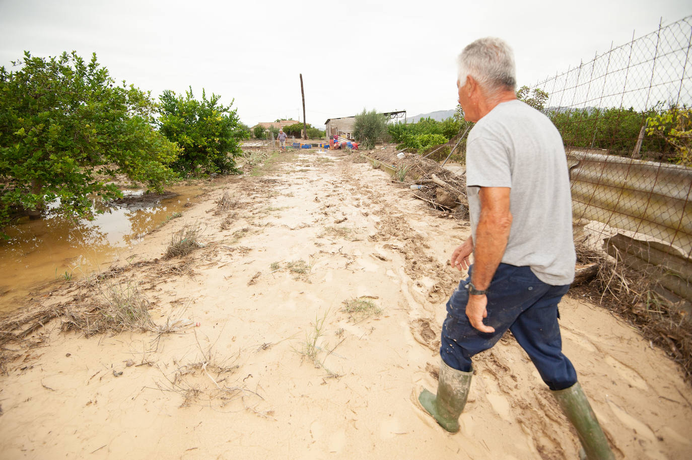 Recorrido por las localidades de Alquerías, Beniel y Llano de Brujas, donde el temporal causó cuantiosos destrozos