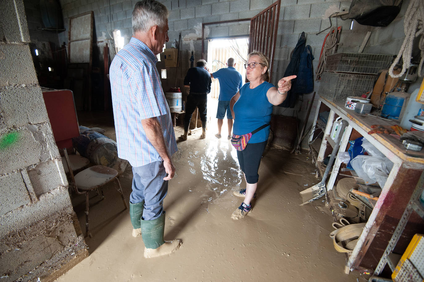 Recorrido por las localidades de Alquerías, Beniel y Llano de Brujas, donde el temporal causó cuantiosos destrozos