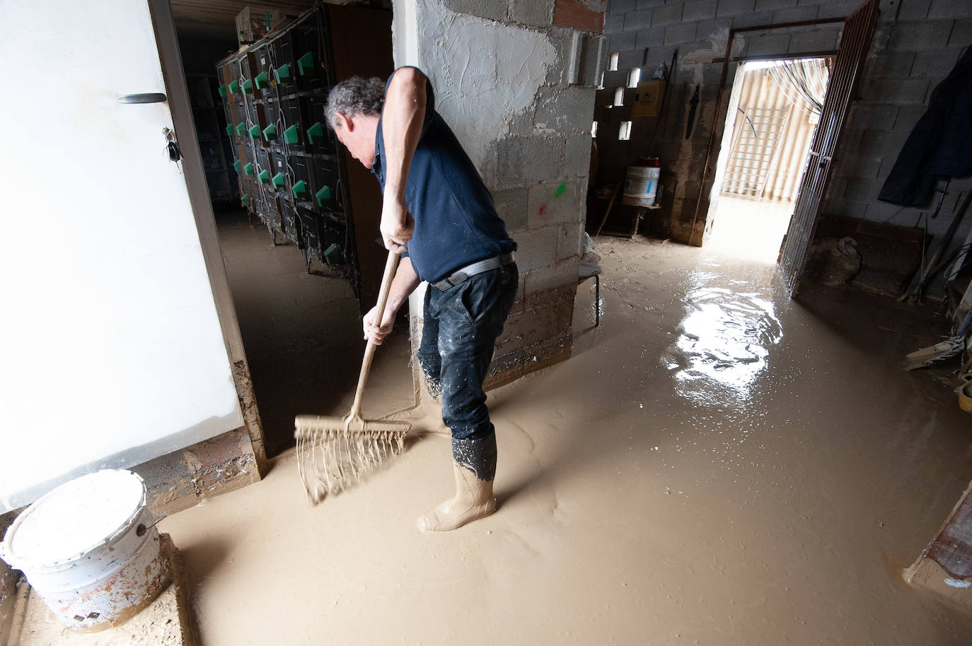 Recorrido por las localidades de Alquerías, Beniel y Llano de Brujas, donde el temporal causó cuantiosos destrozos