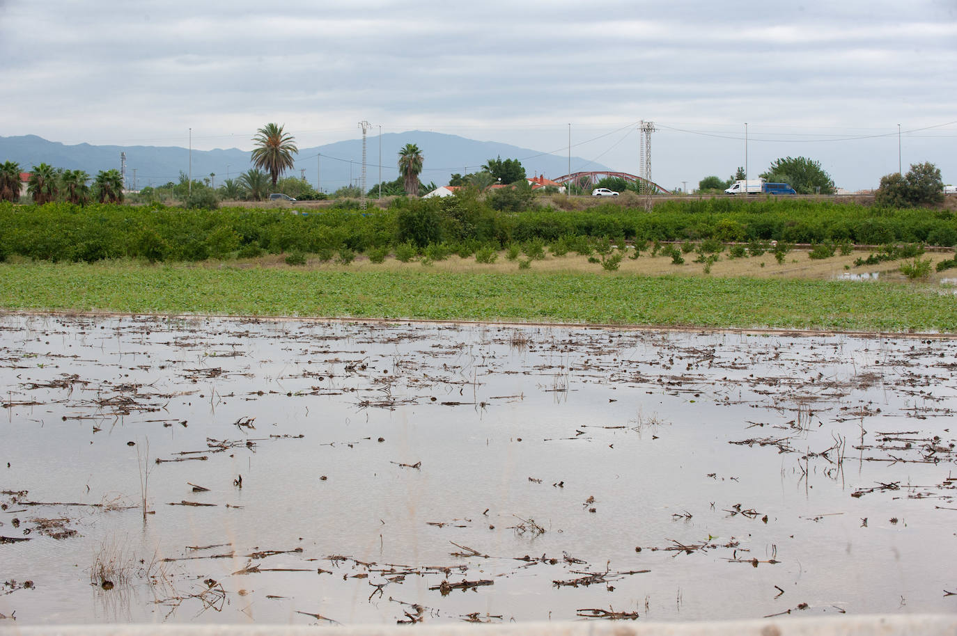 Recorrido por las localidades de Alquerías, Beniel y Llano de Brujas, donde el temporal causó cuantiosos destrozos