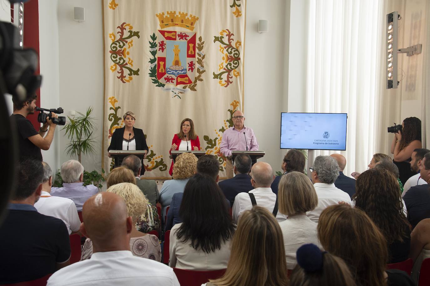 Los tres partidos que lideran el Ayuntamiento de Cartagena presentaron su Programa de Gobierno.