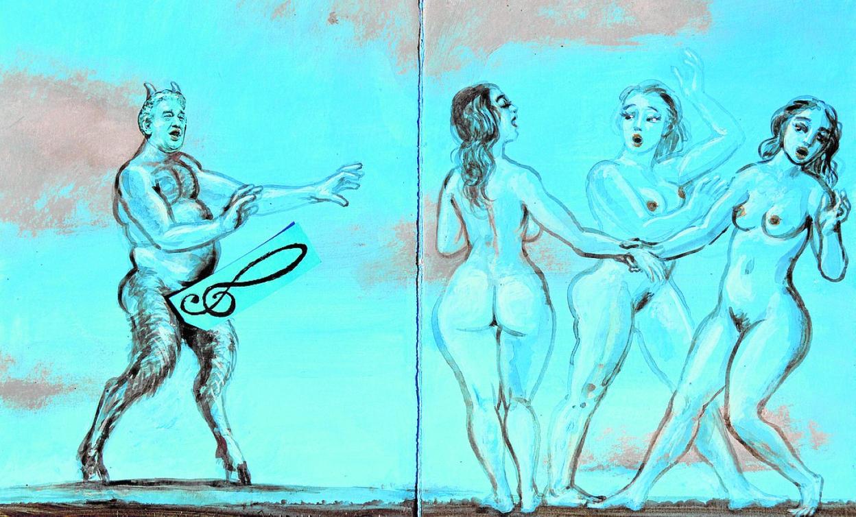 'De un viejo y jocondo sátiro', de Pepe Yagües, que caricaturiza a Plácido Domingo. 