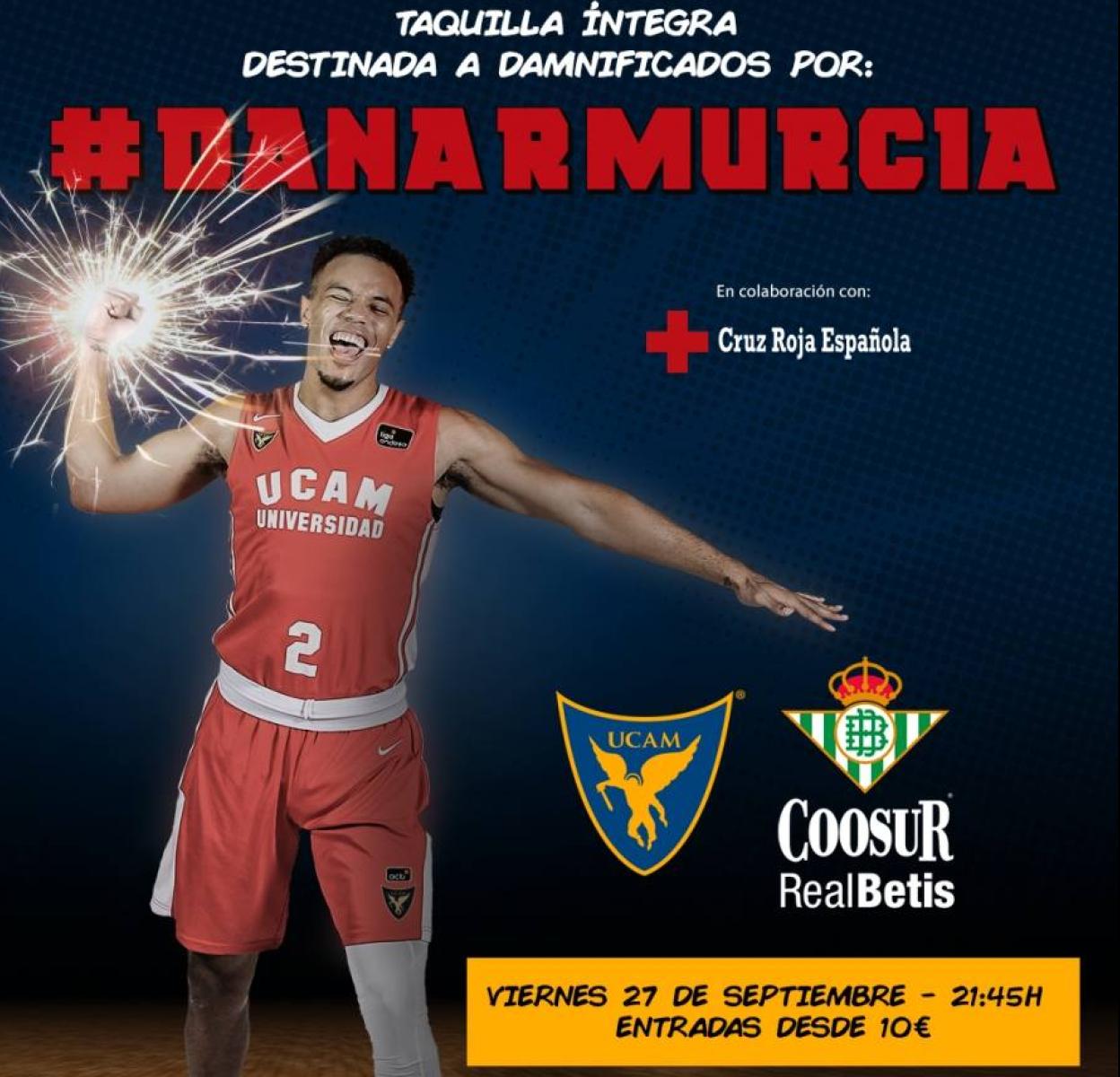 El UCAM CB donará la taquilla íntegra de su debut liguero a los damnificados por la DANA