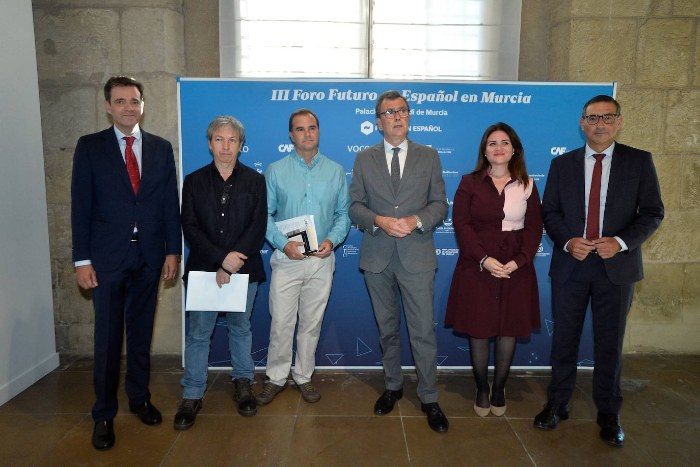 José Belmonte, junto a Raúl Tola y David Toscana.