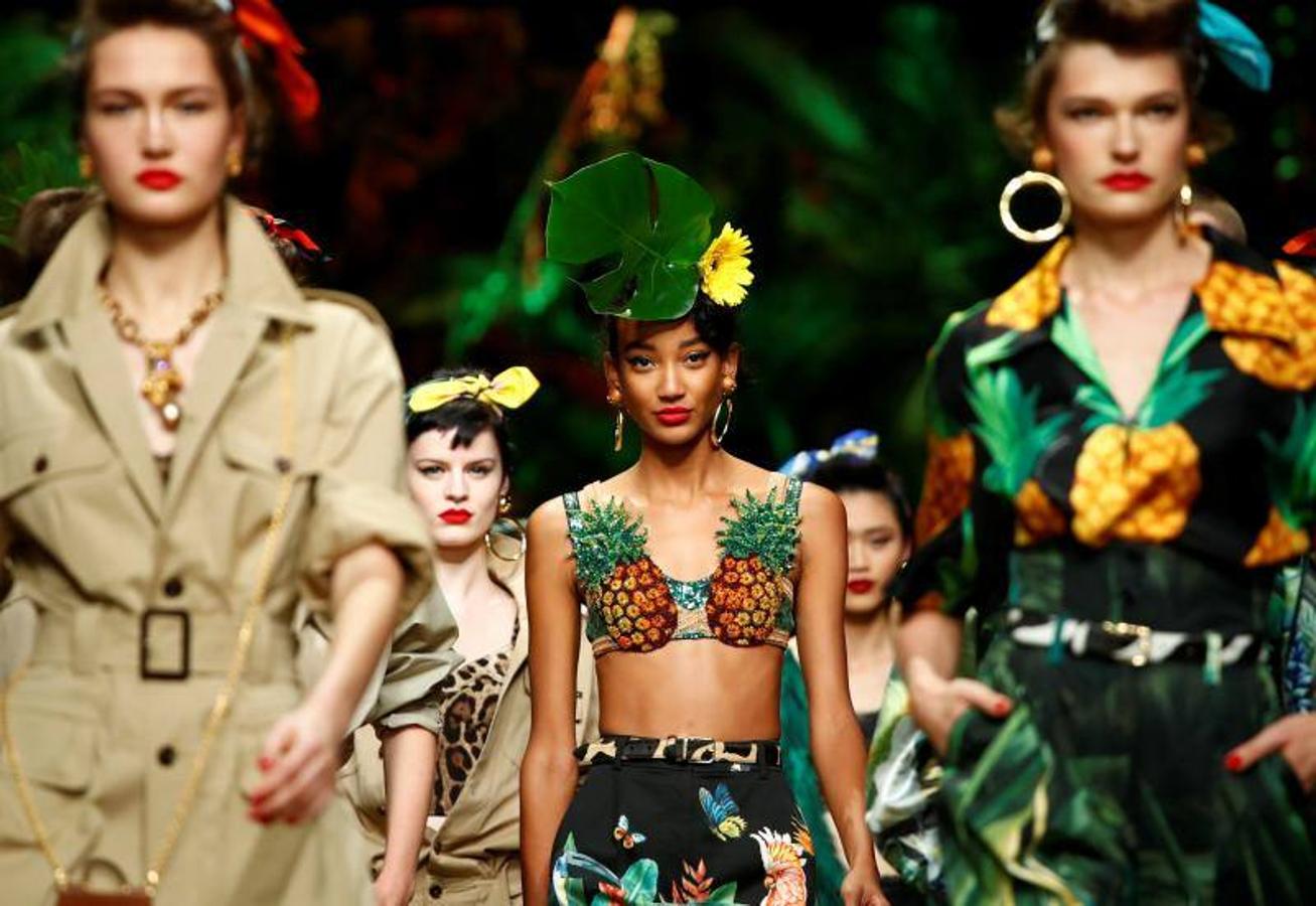 La firma italiana Dolce & Gabban presentó su colección Primavera/Verano 2020 en la pasarela de la Milán Fashion Week