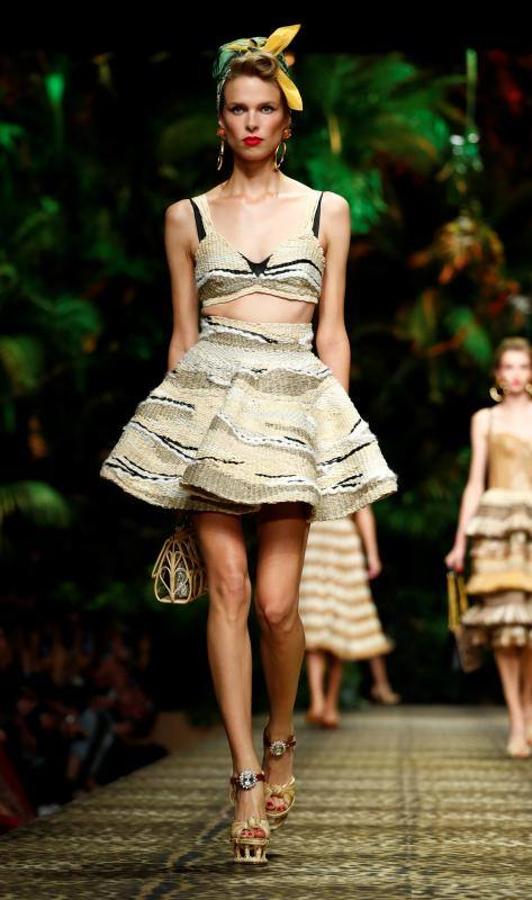La firma italiana Dolce & Gabban presentó su colección Primavera/Verano 2020 en la pasarela de la Milán Fashion Week