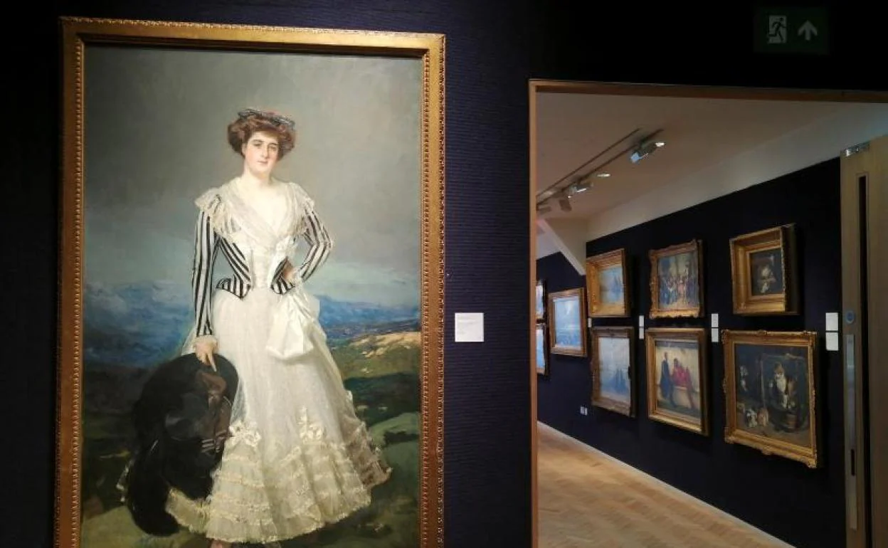 La obra «El retrato de María Luisa Maldonado, marquesa de Torneros», del pintor español Joaquín Sorolla. 