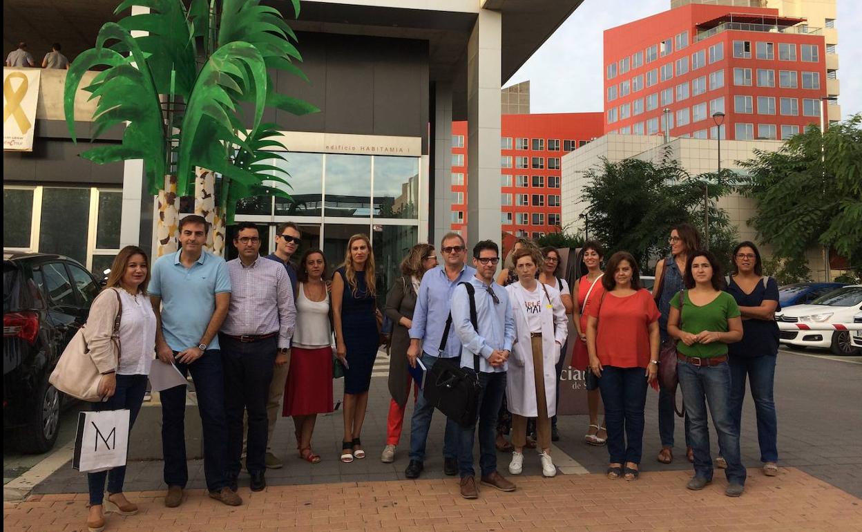 Protesta de médicos este miércoles.