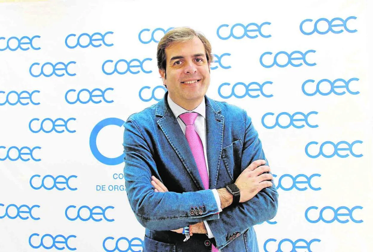 El presidente de COEC, Pedro Pablo Hernández, en las instalaciones de la Confederación. COEC