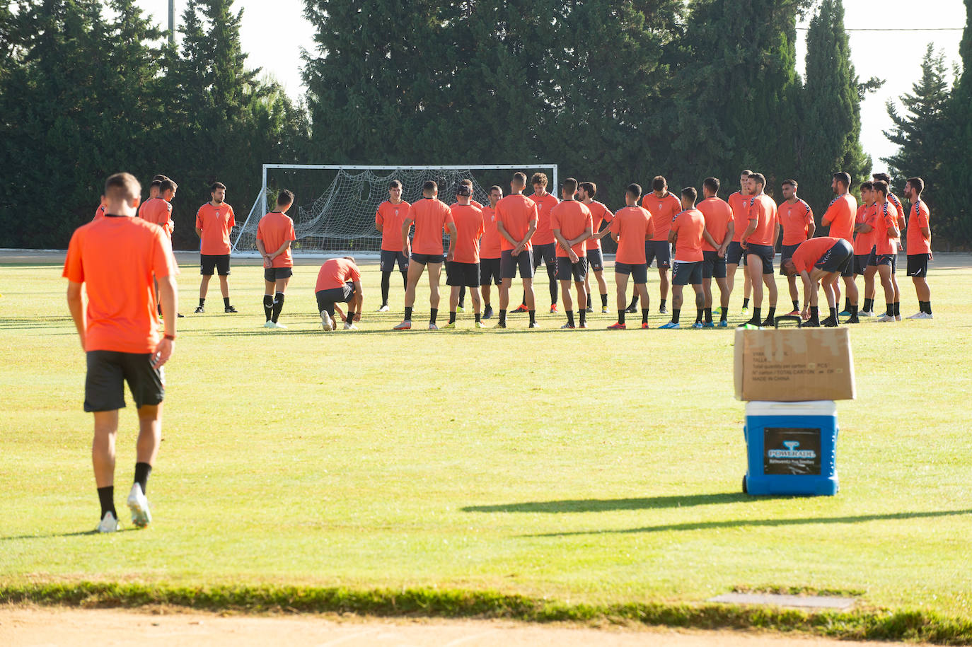 El Real Murcia entrenó este miércoles en Ceutí.