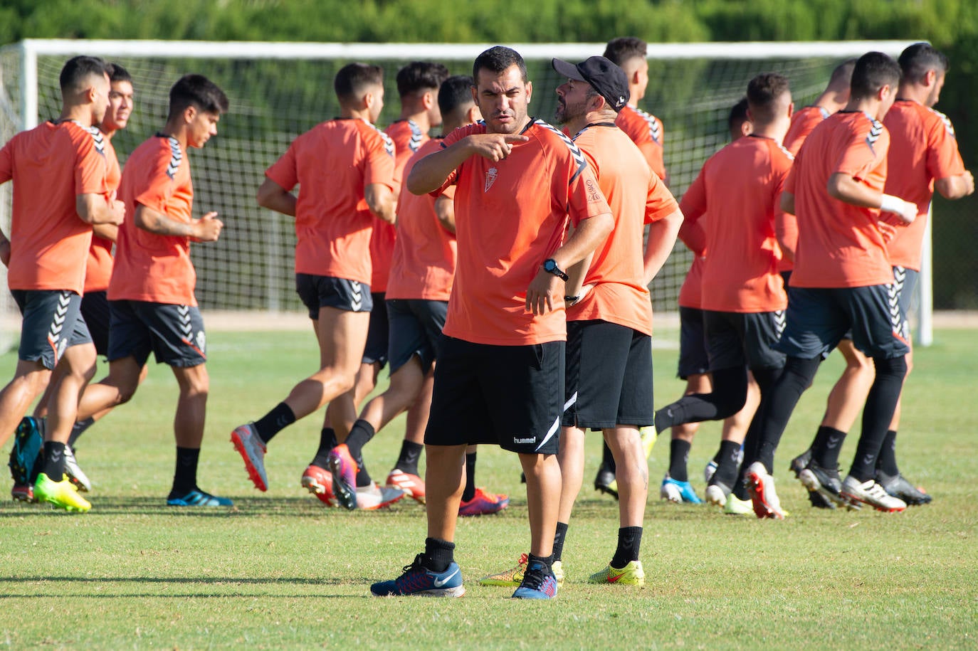 El Real Murcia entrenó este miércoles en Ceutí.