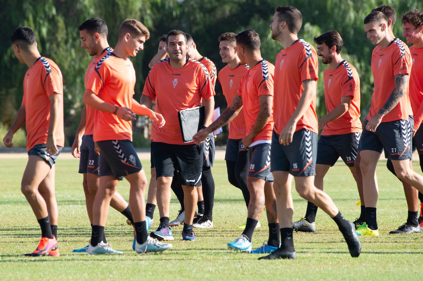 El Real Murcia entrenó este miércoles en Ceutí.